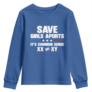 Save Girls Sports Its Common Sense XX Not Equal XY Youth Sweatshirt Biological Science Varsity Athletic Graphic