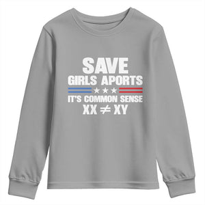 Save Girls Sports Its Common Sense XX Not Equal XY Youth Sweatshirt Biological Science Varsity Athletic Graphic