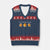 You Know Why I'm Here Deviled Eggs V-Neck Knit Sweater Vest Funny Thanksgiving Potluck TS02 Navy Red Print Your Wear