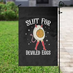 Funny Slut for Deviled Eggs Garden Flag Funny Naughty Thanksgiving Potluck TS02 Print Your Wear