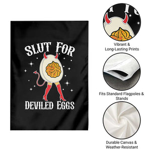Funny Slut for Deviled Eggs Garden Flag Funny Naughty Thanksgiving Potluck TS02 Print Your Wear
