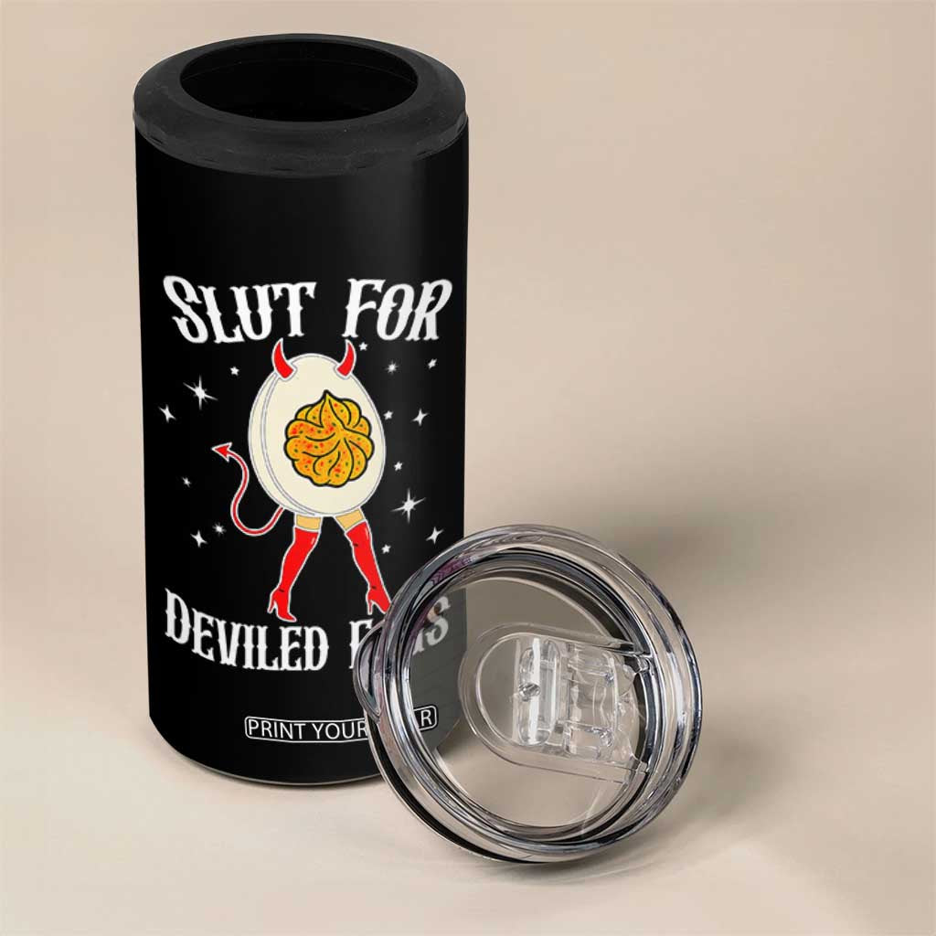 Funny Slut for Deviled Eggs 4 in 1 Can Cooler Tumbler Funny Naughty Thanksgiving Potluck TS02 Print Your Wear