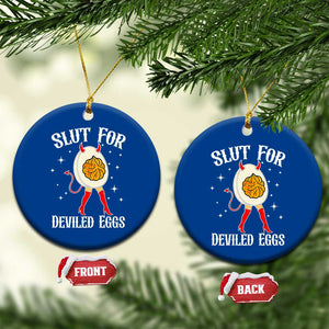 Funny Slut for Deviled Eggs Ceramic Ornament Funny Naughty Thanksgiving Potluck TS02 1pc Blue Print Your Wear