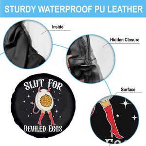 Funny Slut for Deviled Eggs Spare Tire Cover Funny Naughty Thanksgiving Potluck TS02 Print Your Wear