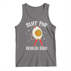 Funny Slut for Deviled Eggs Tank Top Funny Naughty Thanksgiving Potluck TS02 Deep Heather Print Your Wear