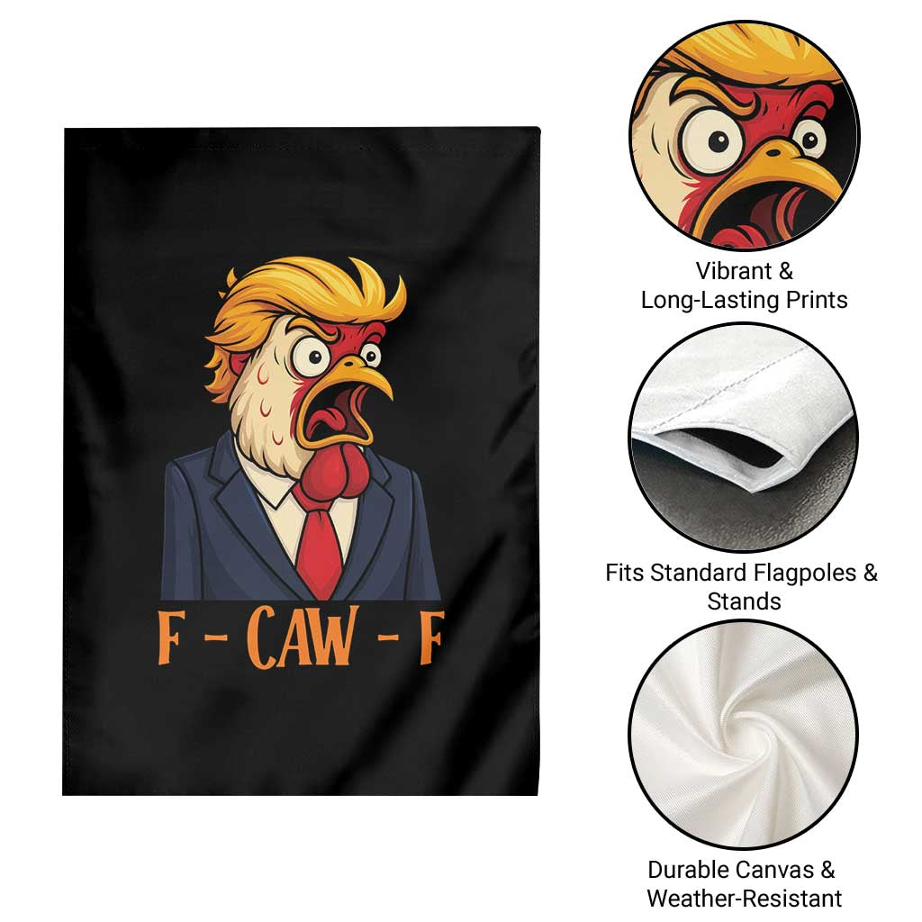 Funny F Caw F Chicken Trump Meme Garden Flag Rooster Subtle Political Satire Parody TS02 Print Your Wear