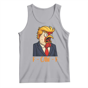 Funny F Caw F Chicken Trump Meme Tank Top Rooster Subtle Political Satire Parody TS02 Athletic Heather Print Your Wear