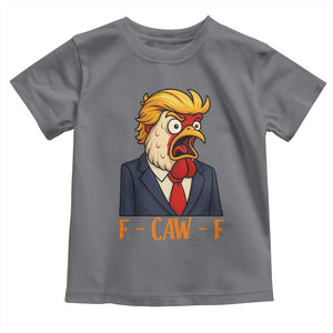 Funny F Caw F Chicken Trump Meme Toddler T Shirt Rooster Subtle Political Satire Parody TS02 Charcoal Print Your Wear