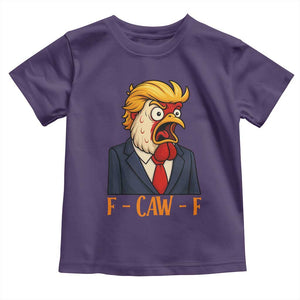 Funny F Caw F Chicken Trump Meme Toddler T Shirt Rooster Subtle Political Satire Parody TS02 Purple Print Your Wear