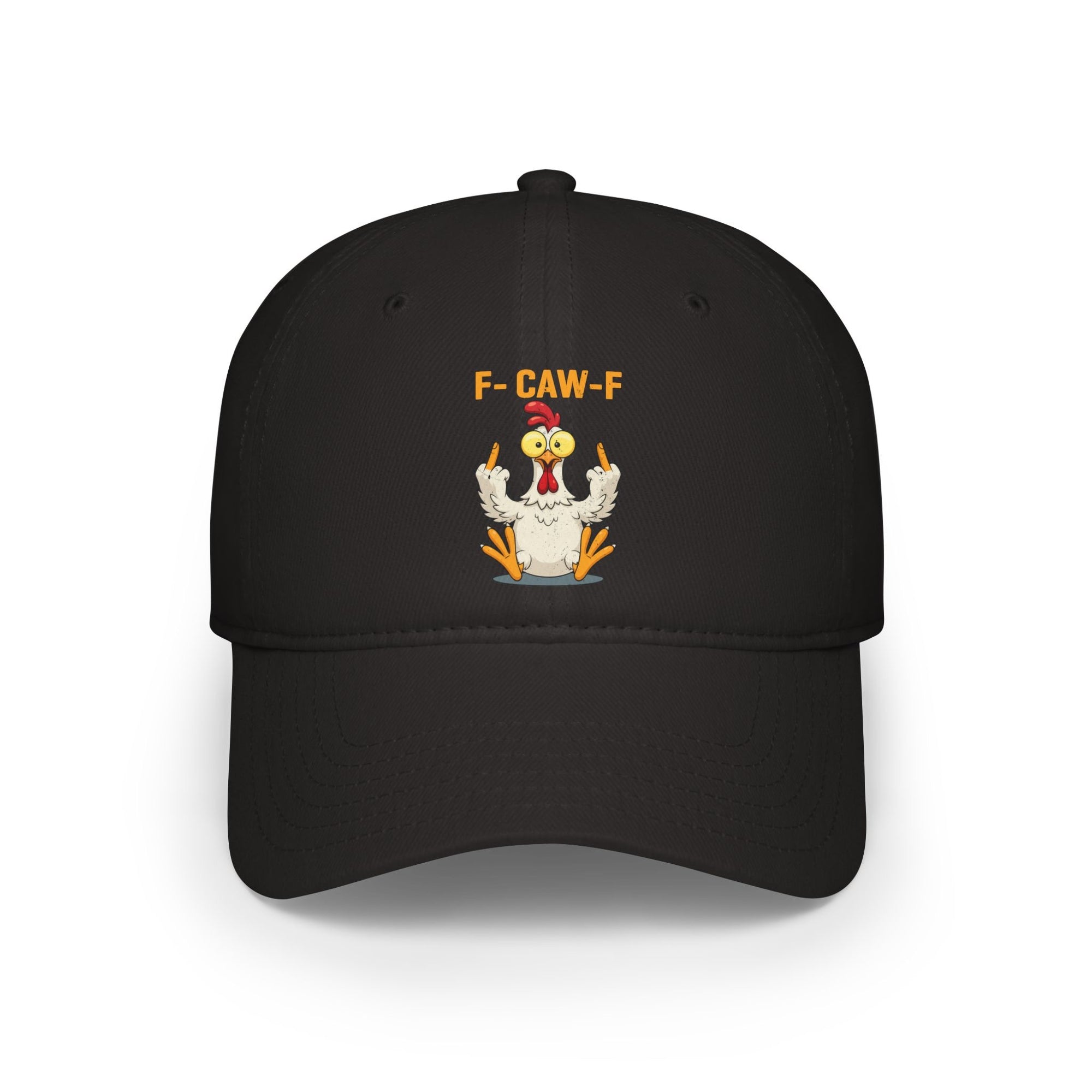 Funny F Caw F Chicken Meme Classic Cap Sarcastic Middle Finger Offensive Humor Dad Hat Classic Cap Universal Fit Black Printyourwear