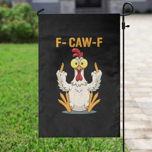 Funny F Caw F Sarcastic Chicken Meme Garden Flag Middle Finger Offensive Humor TS02 Print Your Wear