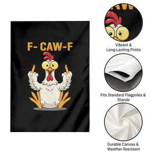 Funny F Caw F Sarcastic Chicken Meme Garden Flag Middle Finger Offensive Humor TS02 Print Your Wear