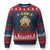 Funny F Caw F Bending Over Chicken Meme Ugly Christmas Sweater Upside Down Head Poultry Humor TS02 Navy Red Print Your Wear
