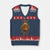 Funny F Caw F Turkey Meme Thanksgiving Graphic V-Neck Knit Sweater Vest Funny Fowl Mood Humor TS02 Navy Red Print Your Wear