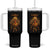 Funny F Caw F Turkey Meme Thanksgiving Graphic Tumbler With Handle Funny Fowl Mood Humor TS02 One Size: 40 oz Black Print Your Wear