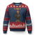 Funny F Caw F Grumpy Black Chicken Graphic Ugly Christmas Sweater Moody Bird Meme for Sarcastic Animal Lovers TS02 Navy Red Print Your Wear