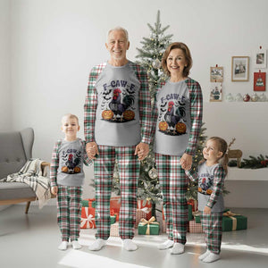 F Caw F Halloween Chicken Skeleton Plaid Pajama Set Spooky Funny Rooster Meme TS02 Christmas Plaid Print Your Wear