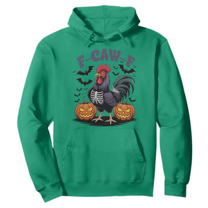F Caw F Halloween Chicken Skeleton Hoodie Spooky Funny Rooster Meme TS02 Irish Green Print Your Wear