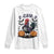 F Caw F Halloween Chicken Skeleton Long Sleeve Shirt Spooky Funny Rooster Meme TS02 White Print Your Wear