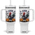 F Caw F Halloween Chicken Skeleton Tumbler With Handle Spooky Funny Rooster Meme TS02 One Size: 40 oz White Print Your Wear