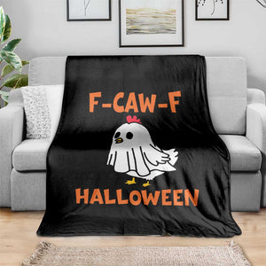 F Caw F Ghost Chicken Costume Throw Blanket Funny Cute Halloween Poultry Lover TS02 Print Your Wear