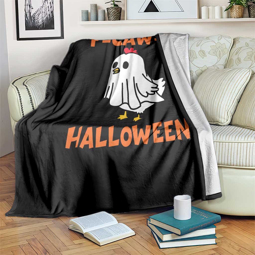 F Caw F Ghost Chicken Costume Throw Blanket Funny Cute Halloween Poultry Lover TS02 Print Your Wear