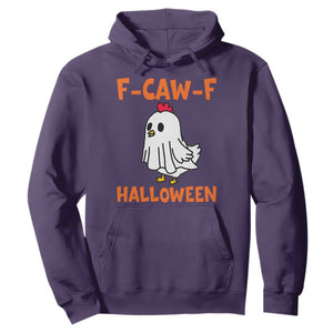F Caw F Ghost Chicken Costume Hoodie Funny Cute Halloween Poultry Lover TS02 Purple Print Your Wear
