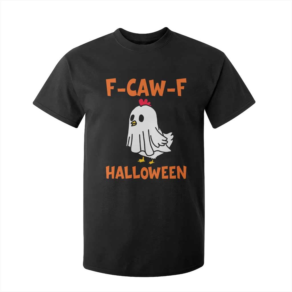 F Caw F Ghost Chicken Costume T Shirt For Kid Funny Cute Halloween Poultry Lover TS02 Black Print Your Wear
