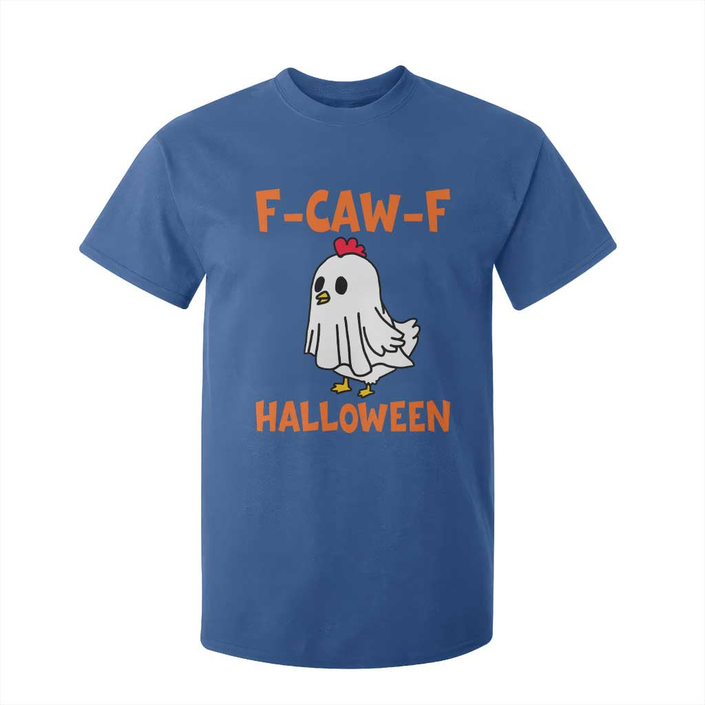 F Caw F Ghost Chicken Costume T Shirt For Kid Funny Cute Halloween Poultry Lover TS02 Royal Blue Print Your Wear