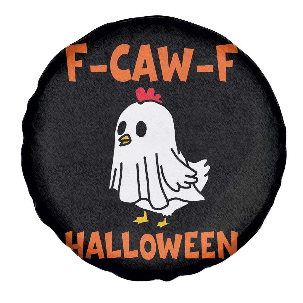 F Caw F Ghost Chicken Costume Spare Tire Cover Funny Cute Halloween Poultry Lover TS02 Print Your Wear