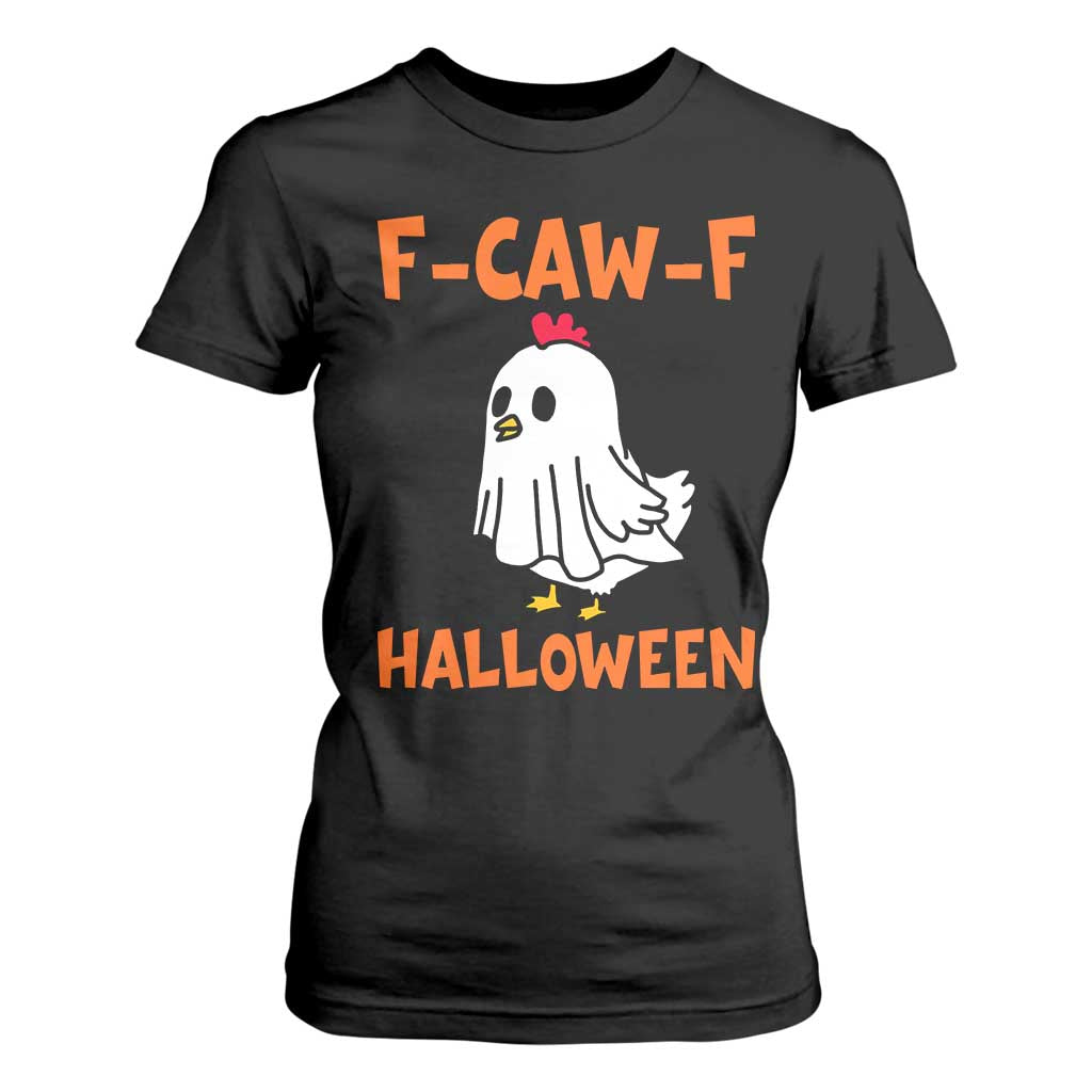 F Caw F Ghost Chicken Costume T Shirt For Women Funny Cute Halloween Poultry Lover TS02 Black Print Your Wear