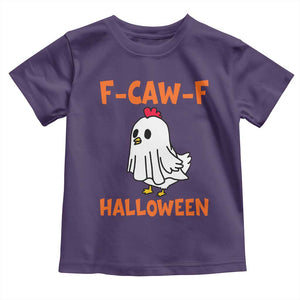 F Caw F Ghost Chicken Costume Toddler T Shirt Funny Cute Halloween Poultry Lover TS02 Purple Print Your Wear