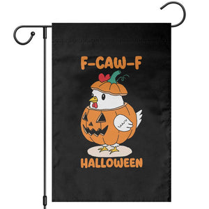 F Caw F Chicken Cute Halloween Costume Garden Flag Funny Jack O LAttern Poultry Meme Fall Vibes TS02 Black Print Your Wear
