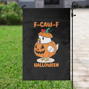 F Caw F Chicken Cute Halloween Costume Garden Flag Funny Jack O LAttern Poultry Meme Fall Vibes TS02 Print Your Wear