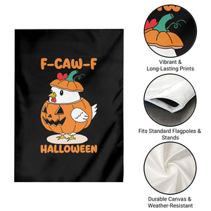 F Caw F Chicken Cute Halloween Costume Garden Flag Funny Jack O LAttern Poultry Meme Fall Vibes TS02 Print Your Wear