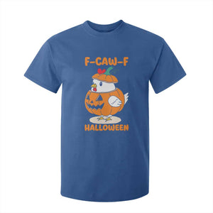 F Caw F Chicken Cute Halloween Costume T Shirt For Kid Funny Jack O LAttern Poultry Meme Fall Vibes TS02 Royal Blue Print Your Wear