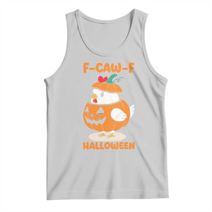 F Caw F Chicken Cute Halloween Costume Tank Top Funny Jack O LAttern Poultry Meme Fall Vibes TS02 Ash Print Your Wear