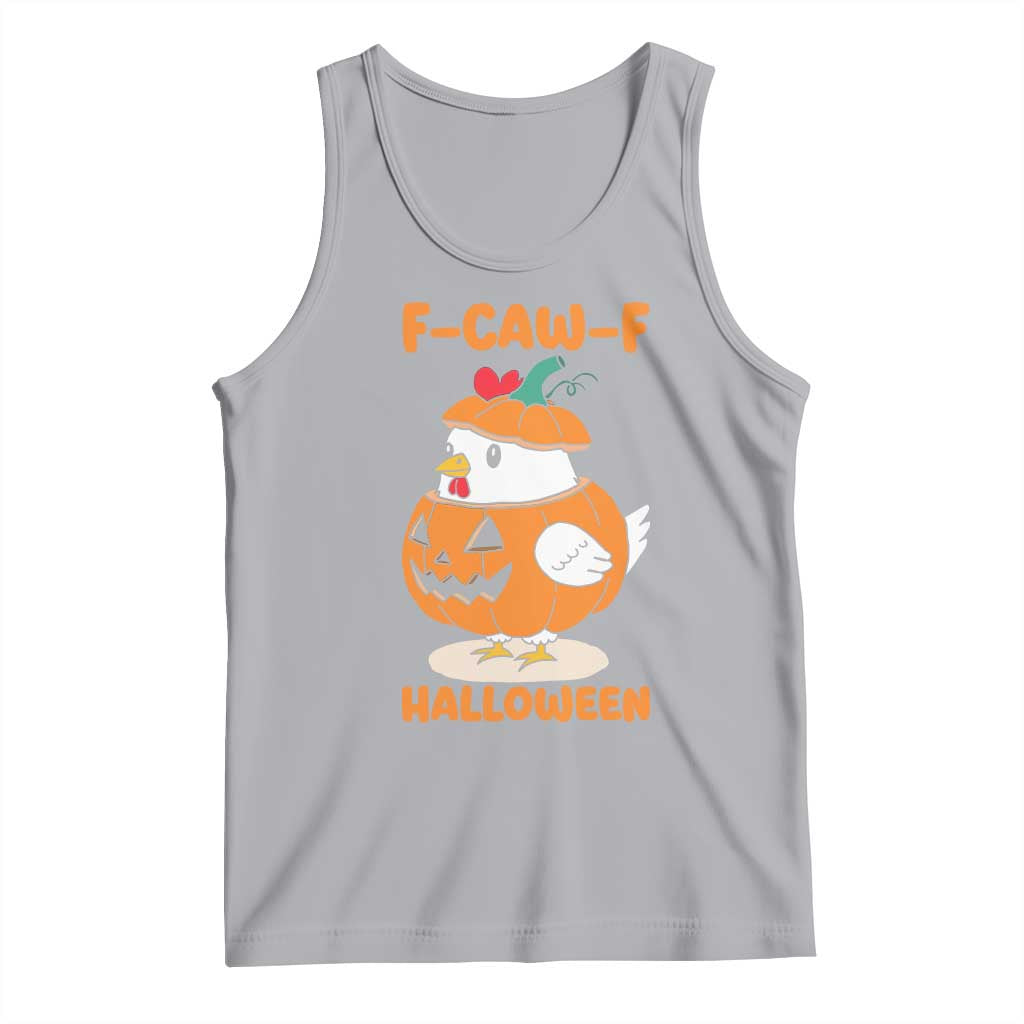 F Caw F Chicken Cute Halloween Costume Tank Top Funny Jack O LAttern Poultry Meme Fall Vibes TS02 Athletic Heather Print Your Wear