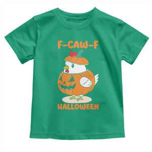 F Caw F Chicken Cute Halloween Costume Toddler T Shirt Funny Jack O LAttern Poultry Meme Fall Vibes TS02 Irish Green Print Your Wear