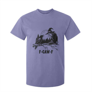 F Caw F Gothic Raven and Witch T Shirt For Kid Funny Halloween Spooky October Vibes TS02 Violet Print Your Wear