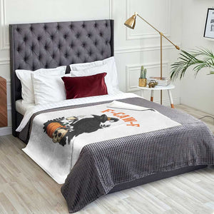 F Caw F Raven Witch Coffee Throw Blanket Funny Halloween Sarcastic Gothic Bird with Attitude TS02 Print Your Wear