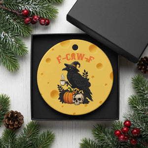F Caw F Raven Witch Coffee Ceramic Ornament Funny Halloween Sarcastic Gothic Bird with Attitude TS02 1pc Yellow Cheese Print Your Wear