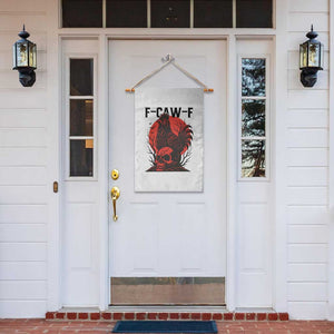F Caw F Gothic Chicken Horror Garden Flag Creepy Skull Rooster Halloween Dark Humor TS02 Print Your Wear