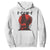 F Caw F Gothic Chicken Horror Hoodie Creepy Skull Rooster Halloween Dark Humor TS02 White Print Your Wear