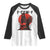 F Caw F Gothic Chicken Horror Raglan Shirt Creepy Skull Rooster Halloween Dark Humor TS02 White Black Print Your Wear