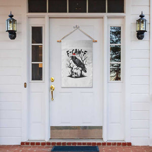F Caw F Gothic Christmas Raven Garden Flag With Skull Funny Dark Holiday Humor Spooky Season TS02 Print Your Wear