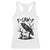 F Caw F Gothic Christmas Raven Racerback Tank Top With Skull Funny Dark Holiday Humor Spooky Season TS02 White Print Your Wear