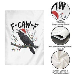 F Caw F Raven Christmas Garden Flag Funny Dark Holiday Humor Spooky Season TS02 Print Your Wear