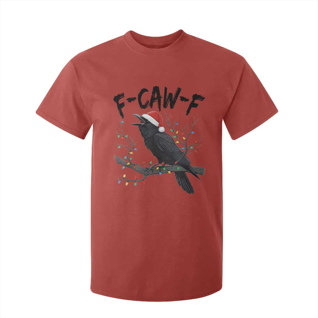 F Caw F Raven Christmas T Shirt For Kid Funny Dark Holiday Humor Spooky Season TS02 Red Print Your Wear