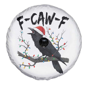 F Caw F Raven Christmas Spare Tire Cover Funny Dark Holiday Humor Spooky Season TS02 Print Your Wear